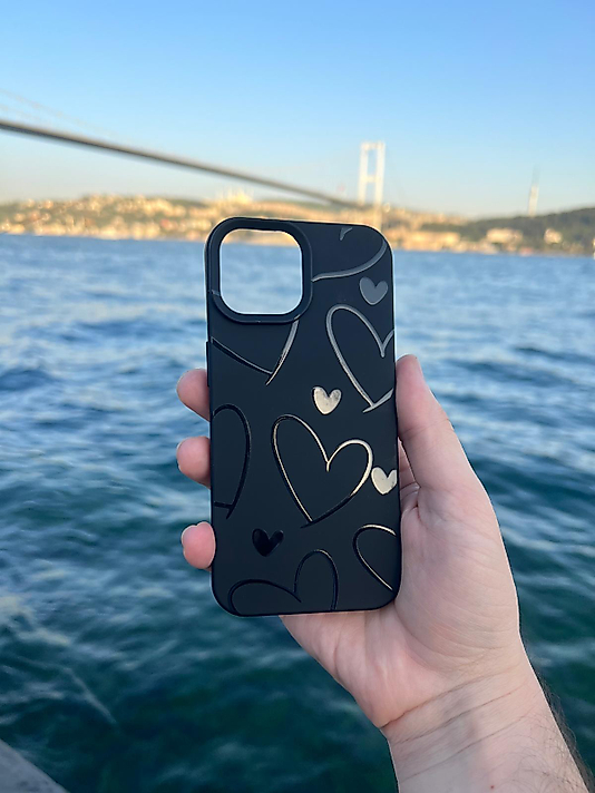 Siyah Kalpler Lansman Telefon Kılıfı